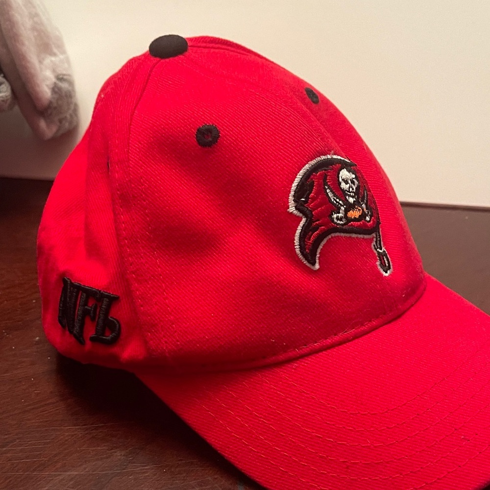 Red child’s Buccaneers Baseball Cap
